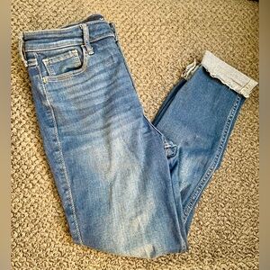 Hollister Light Blue Jeans - High Rise Crop Super Skinny (3S)